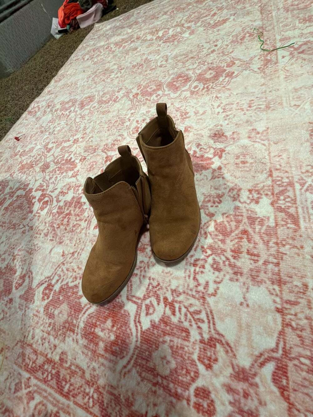 Wonder Nation Girls Suede Fashion Ankle Booties - Picture 2 of 3